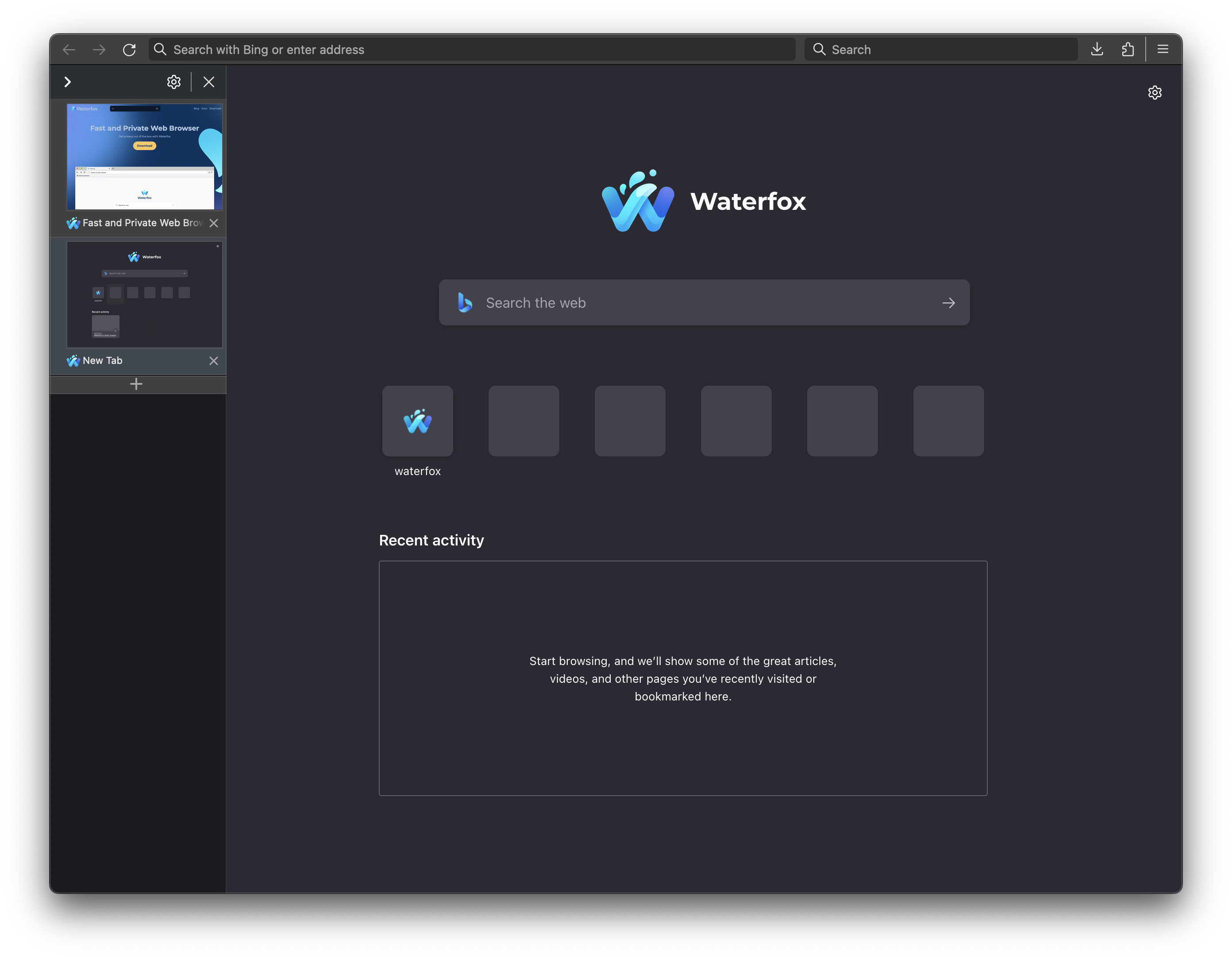 Customised Waterfox