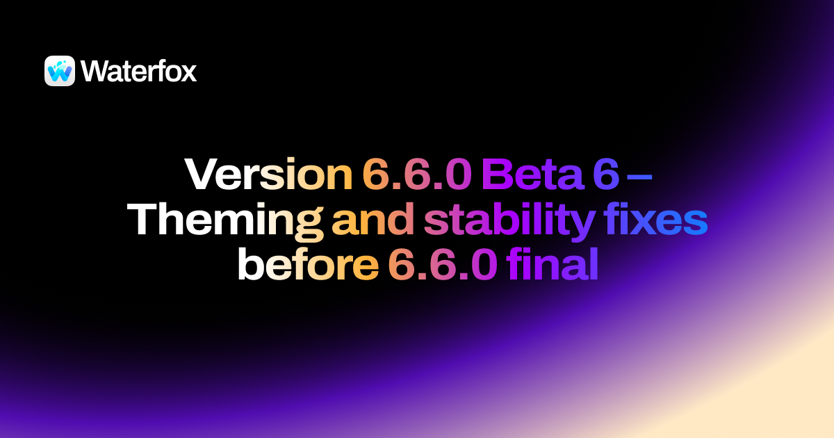 6.6.0 Beta 6 - Theming and stability fixes before 6.6.0 final ...